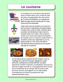 La Louisiane et le Mardi Gras - Francophone Culture Reading Comprehension