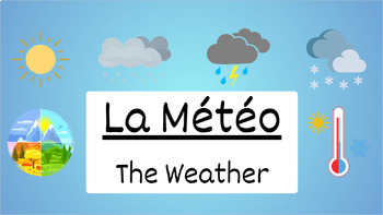 Preview of La Météo (Weather) FSL Unit Slides