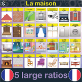 La Maison, FRENCH "Home" Vocabulary Large Posters,49 Noms 