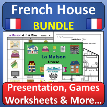 Preview of La Maison French House Unit Activities in French BUNDLE