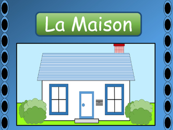 Preview of La Maison – French House Vocabulary Presentation, Worksheets and Card Games
