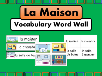 La Maison Vocabulary Word Wall  The House Vocabulary in French by Meg