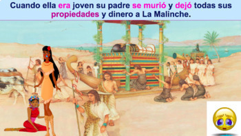 Preview of La Malinche y La Conquista Española: Preterite vs Imperfect- Interactive Bundle