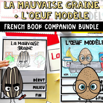 Preview of La Mauvaise Graine et L'oeuf Modèle | French Author Study | French Read Aloud