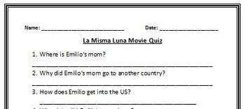 La Misma Luna Under The Same Moon Movie Quiz By Brittany Baxter