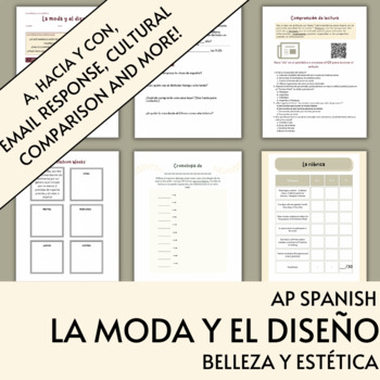 Preview of La Moda y El Diseño - Belleza y Estética - AP Spanish Unit 3