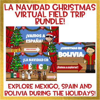 Preview of La Navidad Christmas Spanish Interactive Field Trip- Christmas BUNDLE!