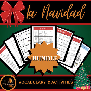 Preview of La Navidad: Christmas Vocabulary Bundle