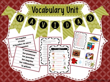 Preview of La Navidad (Vocabulario) - Spanish Class Christmas Vocabulary