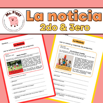 Preview of La Noticia y sus Partes│Lectura Comprensiva, Recorta y Pega y Escritura