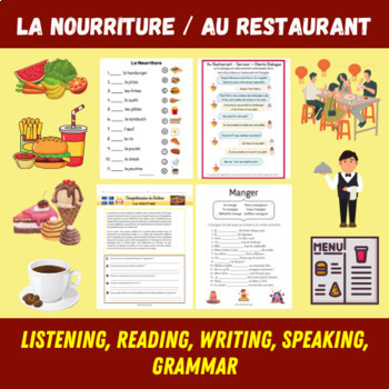 Preview of La Nourriture / Au Restaurant Unit - Core French Food / Restaurant Unit