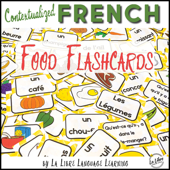 Preview of La Nourriture French Food Vocabulary Activities and Flashcards
