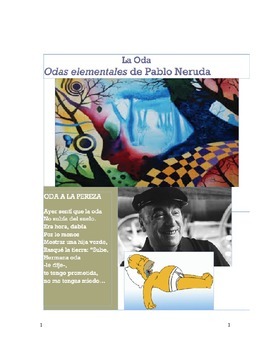 Preview of La Oda. Odas elementales de Pablo Neruda