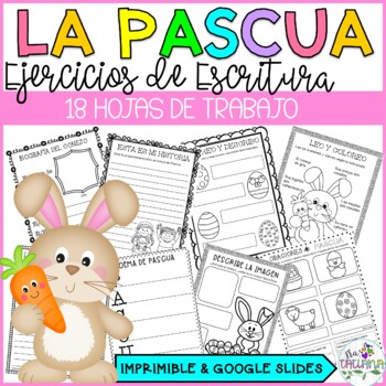 Preview of La Pascua | Ejercicios de Escritura | Easter Writing Activities in Spanish