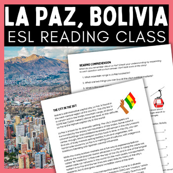 Preview of La Paz Bolivia Superlatives ESL Reading Comprehension