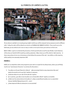 Preview of La Pobreza en América Latina - authentic resource - poverty