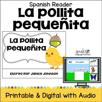 Preview of La Pollita Pequeñita Spanish Fairy Tale Reader Easy Beginning Mini Book