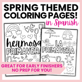 La Primavera Páginas de Colorear | Spring-Themed Vocab Col