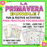 La Primavera Spring Vocabulary in Spanish Games and Activi