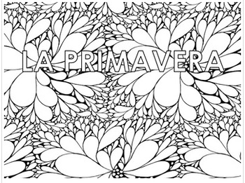 la primavera spring weather coloring pages in spanish