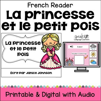 Preview of La Princesse et le Petit Pois French Fairy Tale Reader Beginning Mini Book