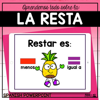 Preview of La Resta hasta 12 - Spanish PowerPoint