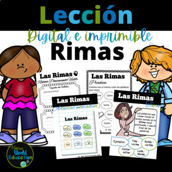 Preview of La Rima-lección en Español (lesson in Spanish)