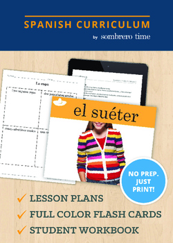 Preview of La Ropa - 1 Week of Lesson Plans with Flash Cards