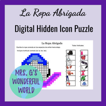 La Ropa Abrigada Digital Scrambled Word Puzzle by Mrs Gs Wonderful