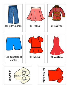 La Ropa - Card Game by Teaching Language and Culture | TPT