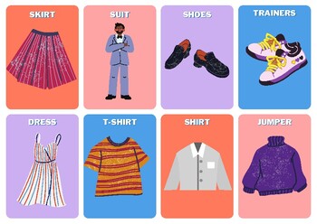 La ropa clothing flash cards teach your children spanish homeschool pdf printable game