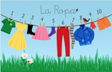 La Ropa/Clothing - Full color clothesline with ten article