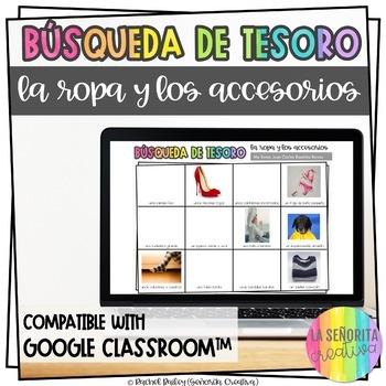 Spanish Clothing La ropa Google Drive Activity Distance Learning