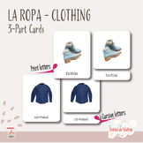 La Ropa Nomenclature (3-Part) Cards - Montessori