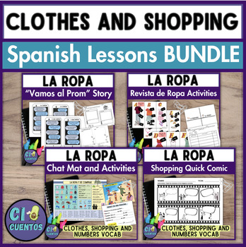 Preview of La Ropa, Spanish Clothing, Story, Games, Comprehension Activities,  BUNDLE