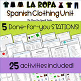 La Ropa Spanish Clothing UNIT Stations for Differentiated 