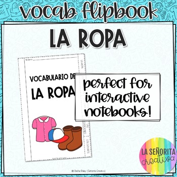 Preview of La Ropa y Los Accesorios Notes Flip Book with Pictures for Interactive Notebook
