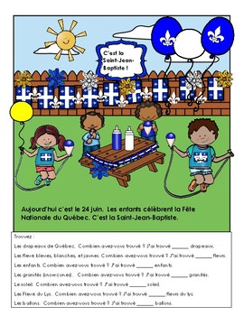 La Saint Jean Baptiste Quebec French Culture Activities By Frenchprof22