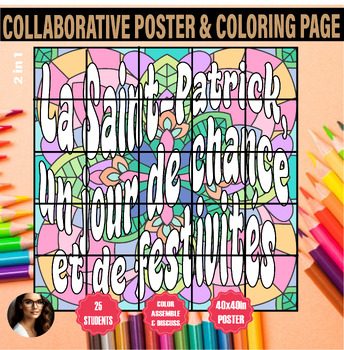 Preview of La Saint-Patrick Collaborative Poster : Une Activité Amusante et Interactive