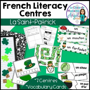 Preview of La Saint-Patrick | French Saint Patrick's Day Literacy Centres and Activities