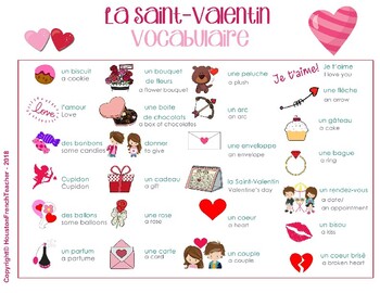 La Saint Valentin - French Valentine's Day Activity (Game Board 2 versions)