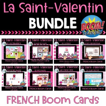 Preview of La Saint-Valentin: French Valentine's Day Digital Task Cards BUNDLE - BOOM CARDS