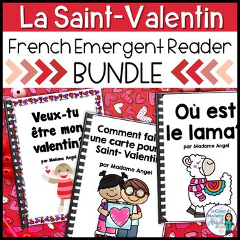 Preview of La Saint-Valentin - French Valentine's Day Emergent Reader BUNDLE