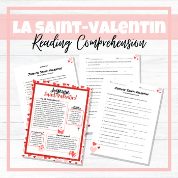 Preview of La Saint-Valentin - French Valentine's Day Reading Comprehension