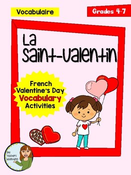 Preview of La Saint-Valentin - French Valentine's Day Vocabulary Puzzles and Quiz (Gr.4-7)