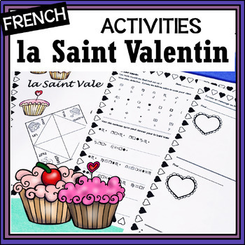 Preview of French Valentine’s Day Activities-decoding, vocabulary, mots croisés