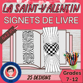 La Saint-Valentin | Signets de livre pour ados | Coloriage