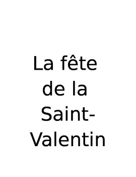 Preview of La Saint-Valentin Words for Flash Cards