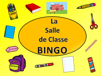 French classroom objects Bingo Card