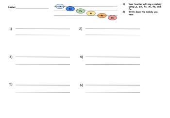 Preview of La - Sol - Fa - Mi - Re - Do Ear Training